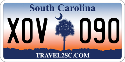 SC license plate XOV090