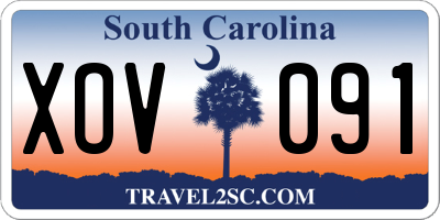 SC license plate XOV091