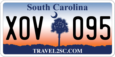 SC license plate XOV095