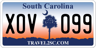 SC license plate XOV099