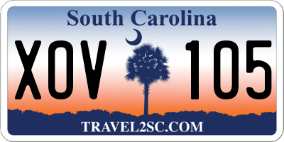 SC license plate XOV105