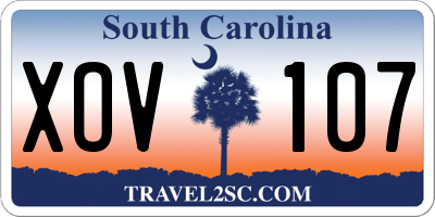 SC license plate XOV107