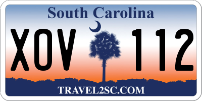 SC license plate XOV112
