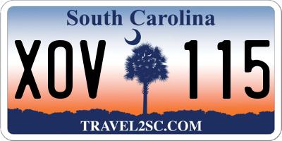 SC license plate XOV115
