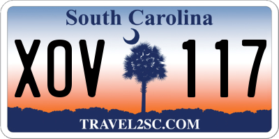 SC license plate XOV117
