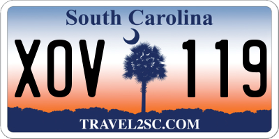 SC license plate XOV119