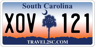 SC license plate XOV121