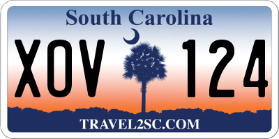 SC license plate XOV124