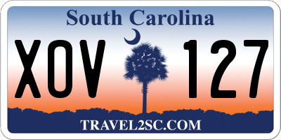 SC license plate XOV127