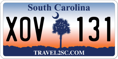 SC license plate XOV131