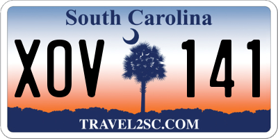 SC license plate XOV141