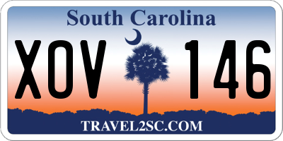 SC license plate XOV146