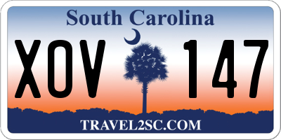 SC license plate XOV147