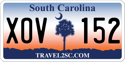 SC license plate XOV152