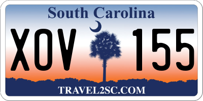 SC license plate XOV155