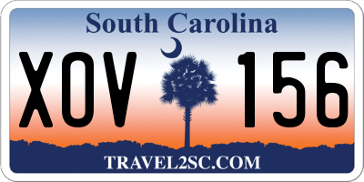 SC license plate XOV156