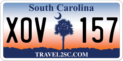 SC license plate XOV157
