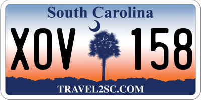 SC license plate XOV158
