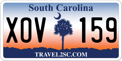 SC license plate XOV159
