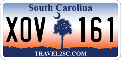 SC license plate XOV161