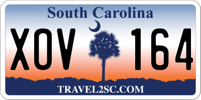 SC license plate XOV164
