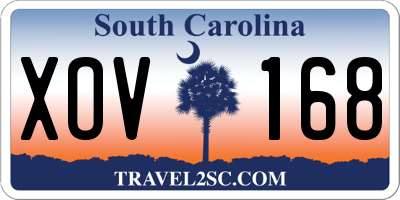 SC license plate XOV168