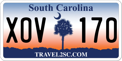 SC license plate XOV170