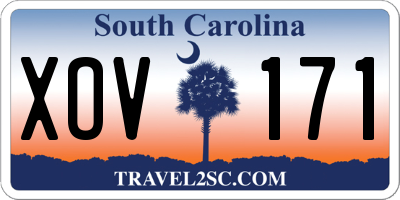 SC license plate XOV171