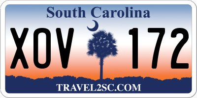 SC license plate XOV172