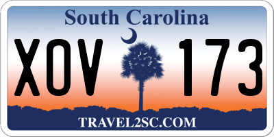 SC license plate XOV173