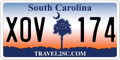 SC license plate XOV174