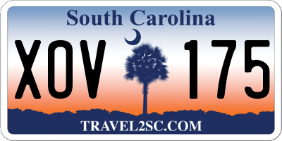 SC license plate XOV175