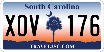 SC license plate XOV176
