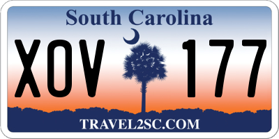 SC license plate XOV177