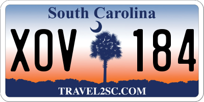 SC license plate XOV184