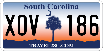SC license plate XOV186