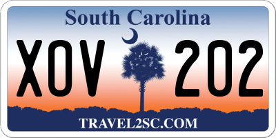 SC license plate XOV202