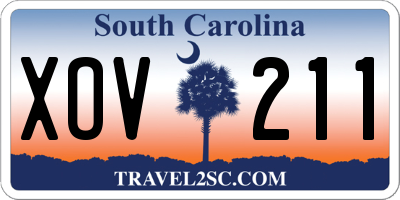 SC license plate XOV211