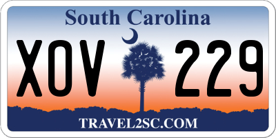 SC license plate XOV229