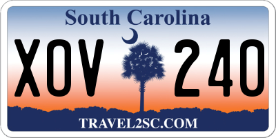 SC license plate XOV240