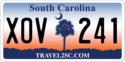 SC license plate XOV241