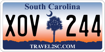 SC license plate XOV244