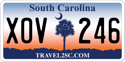 SC license plate XOV246