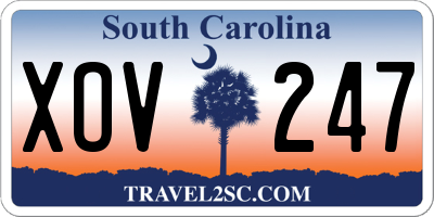 SC license plate XOV247