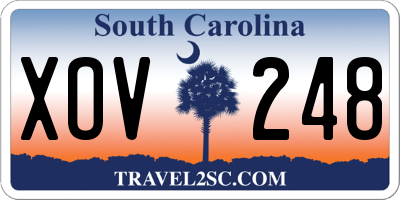 SC license plate XOV248