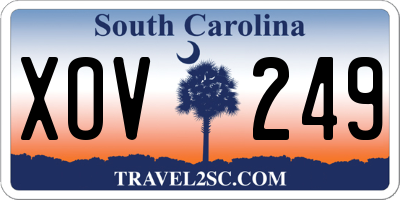 SC license plate XOV249