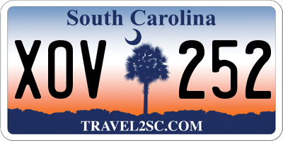 SC license plate XOV252