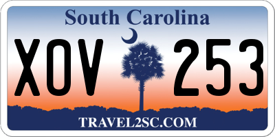 SC license plate XOV253