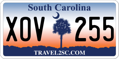 SC license plate XOV255
