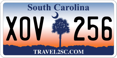 SC license plate XOV256